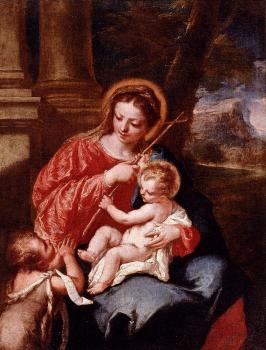 Antonio Madonna And Child With Sain John The Baptist